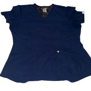 Careisma Scrub Top Medium Navy Blue